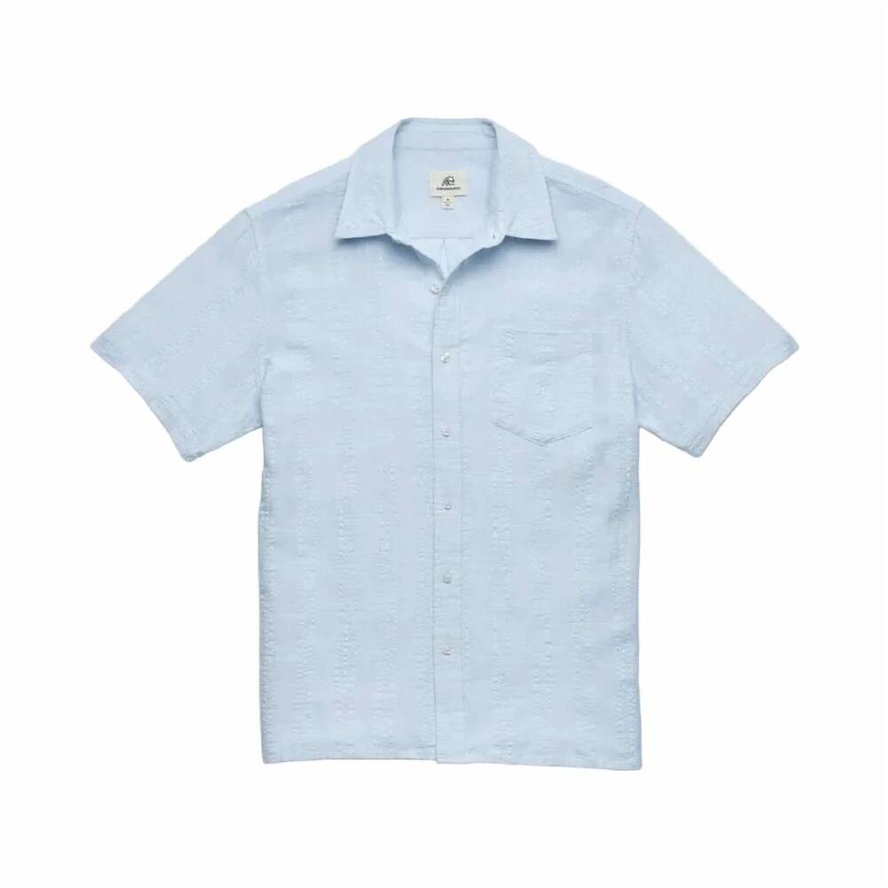 NEW SURFSIDE SUPPLY men's joseph textured short sleeve shirt in light blue